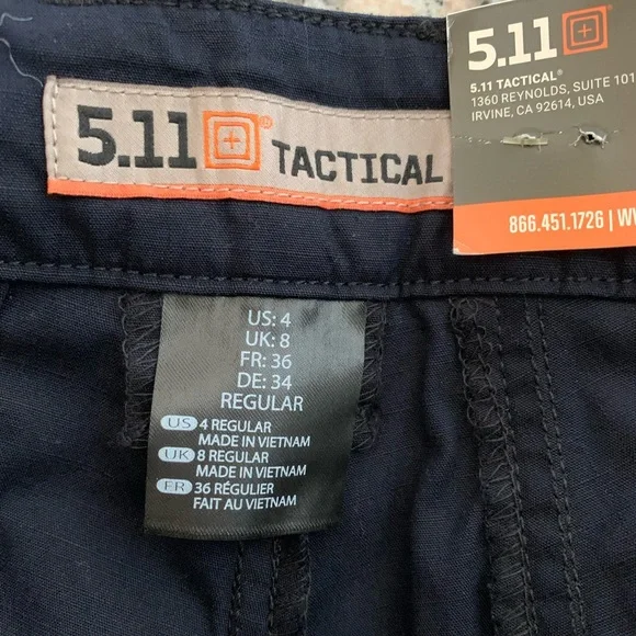 NWT 5.11 Tactical Pants Womens 4 DRK NAVY EMS MidRise ABR PRO Cargo Heavyweight - Picture 7 of 14